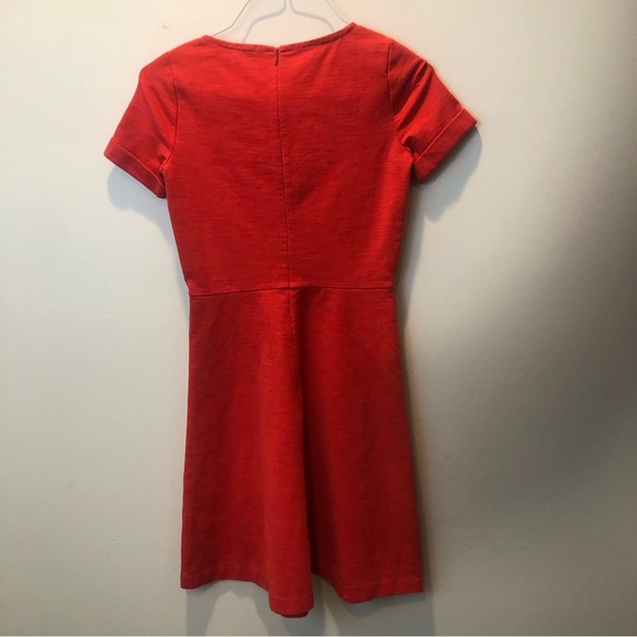 J. Crew Red Short Sleeve Dress Size 0 - Picture 2 of 4
